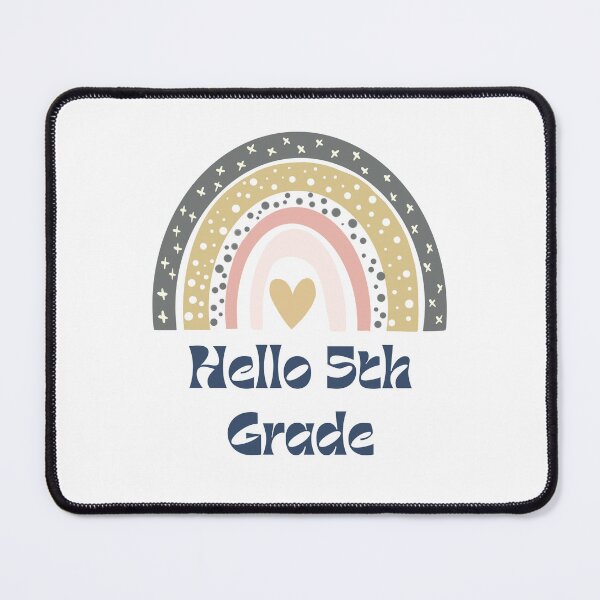 Item preview, Hello 5th Grade Back to School Rainbow designed and sold by Salman Hino.