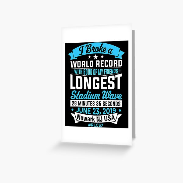"World Record Longest Stadium Wave" Greeting Card for Sale by SupMihi