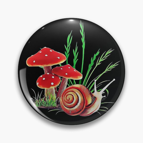 Artikelvorschau, Niedliche hellbraune Schnecke mit roten Pilzen, Halbton-Retro-Cottagecore-Ästhetik entworfen und verkauft von Cawaiico.