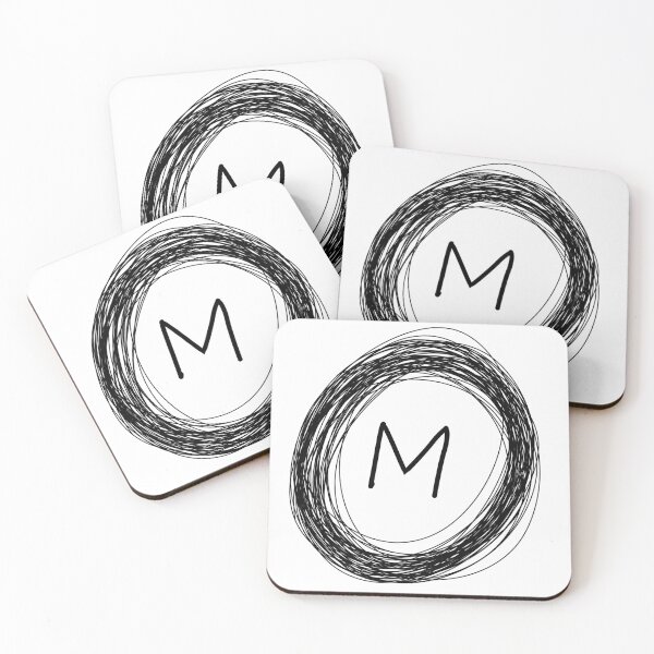 Item preview, M circle framed initial monogram  designed and sold by Words-Artist.