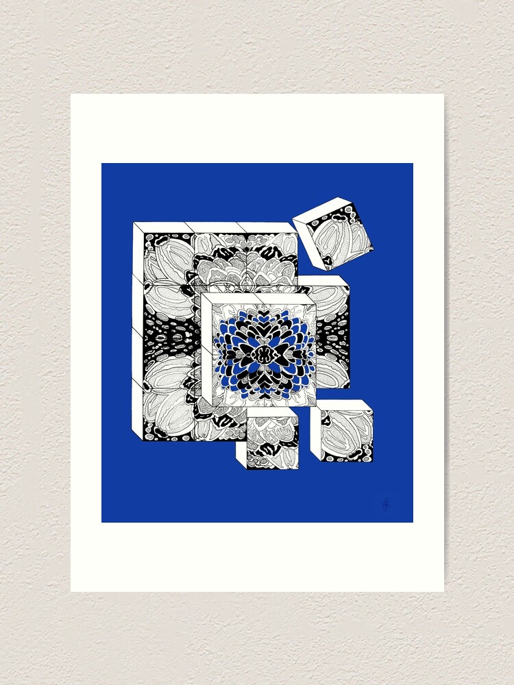 Alternative Ansicht von Die Würfel in königsblau - Dices in royal blue Kunstdruck
