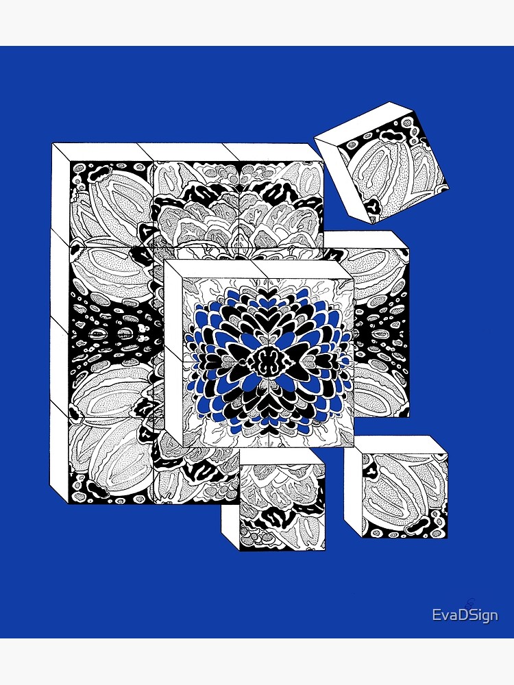 Die Würfel in königsblau - Dices in royal blue von EvaDSign