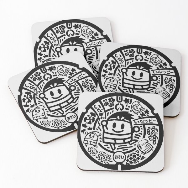 Item preview, Public service announcement cartoon on manhole in Japan - black designed and sold by mattraski.