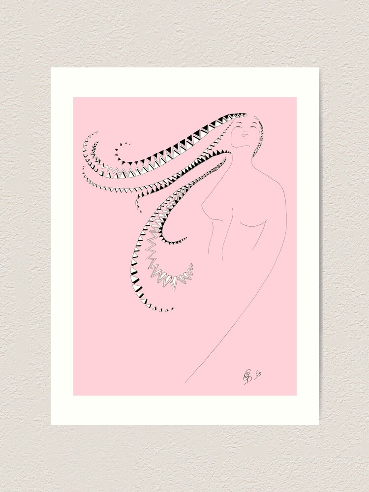 Alternative Ansicht von Ballerina auf rosa Hintergrund - Ballerina in pink Kunstdruck