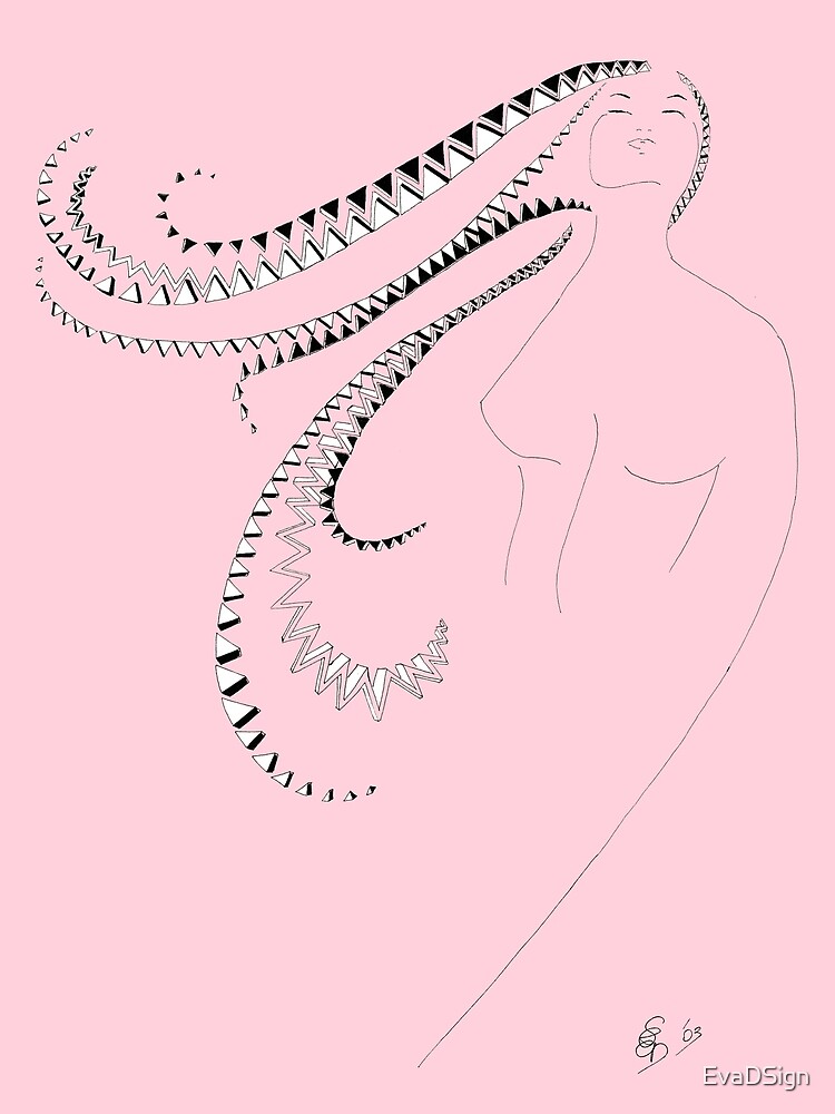 Ballerina auf rosa Hintergrund - Ballerina in pink von EvaDSign