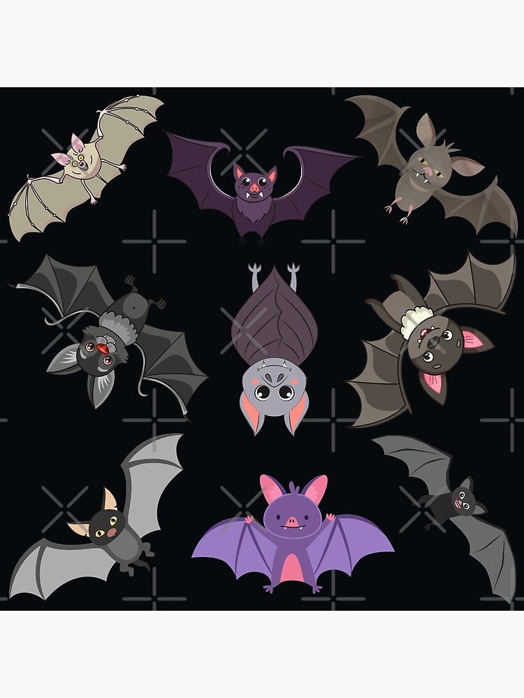 "Cute Bats Pack, Funny Bats Pack, Cool Fruit Bats Pack, Bat Bundle