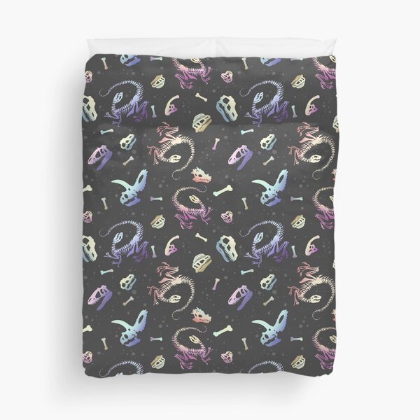 Dino fossil pattern Duvet Cover