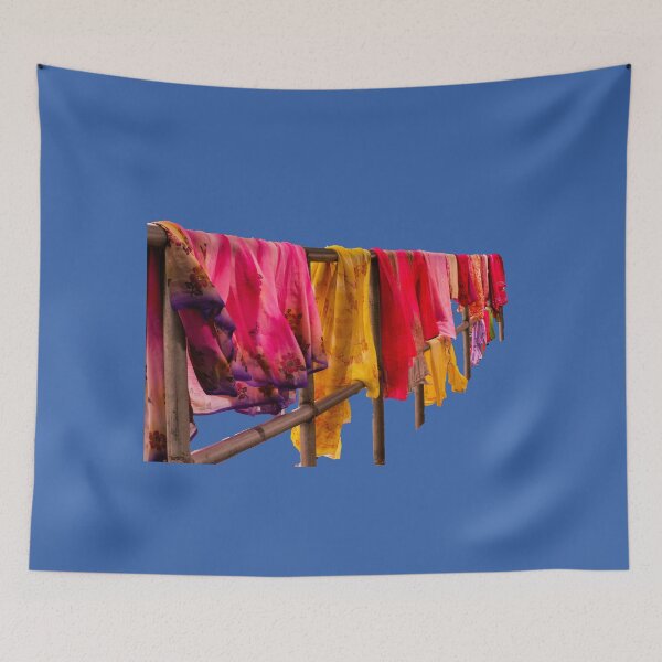 Item preview, Saris out to dry  designed and sold by indiafrankk.