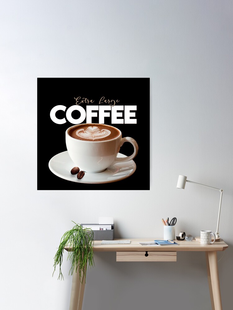 Extra Large Iced Coffee Lover Coffee Cup Typography Poster for Sale by  Retrospacetive Design