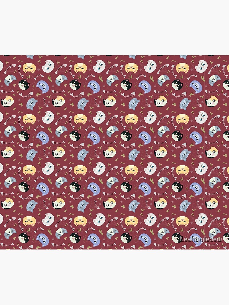 Thumbnail 5 of 5, Comforter, Cute cat face surface pattern designed and sold by LeahIngledew.