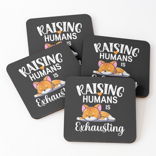 Item preview, Cat lover sarcasm, raising humans is exhausting designed and sold by portrait4you.