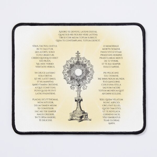 Item preview, Adoro Te Devote by Thomas Aquinas designed and sold by CatholicSwag.