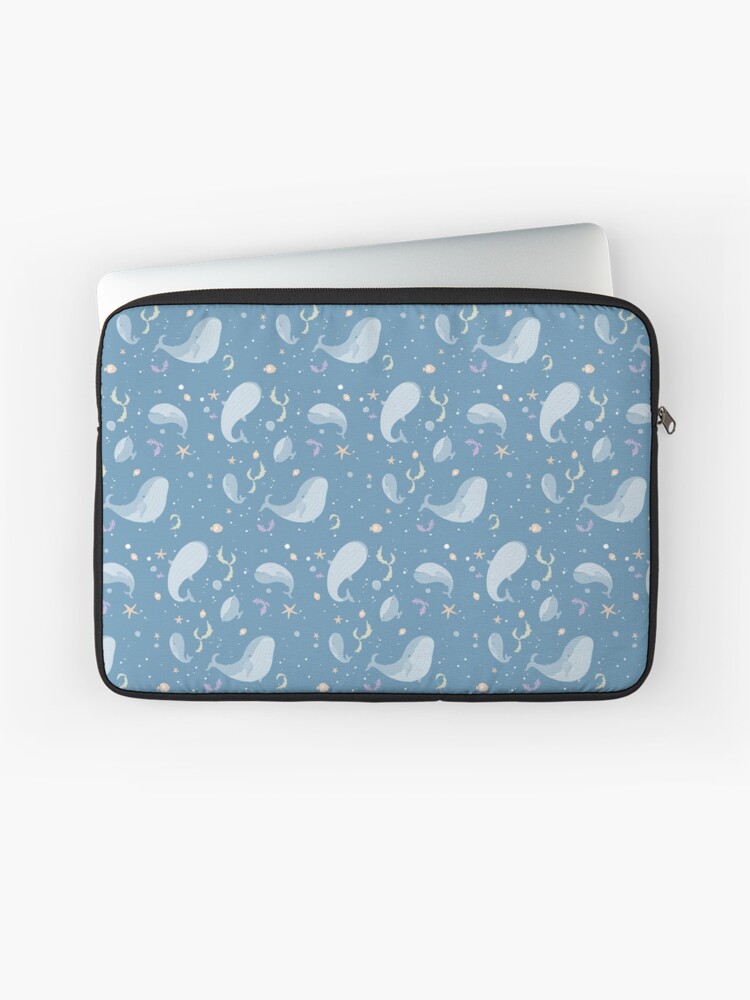 Thumbnail 1 of 2, Laptop Sleeve, Under the sea whale pattern designed and sold by LeahIngledew.