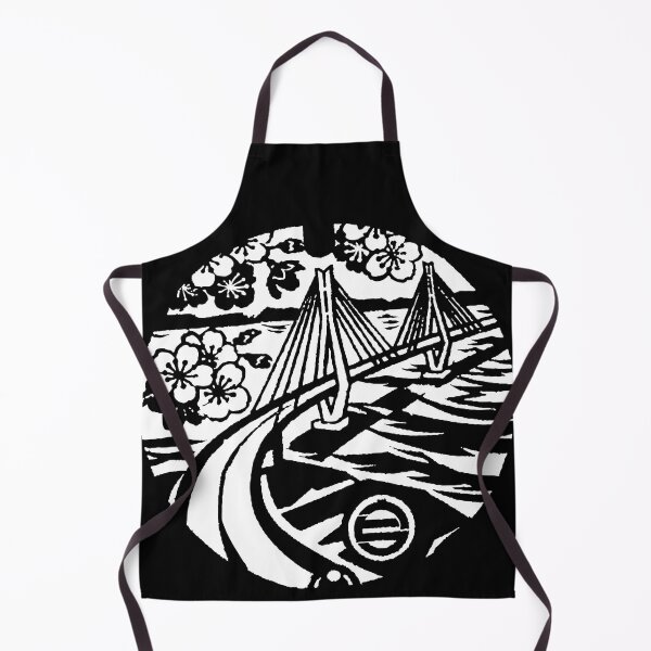 Item preview, Akashi Kaikyo bridge in Japan on manhole - White designed and sold by mattraski.