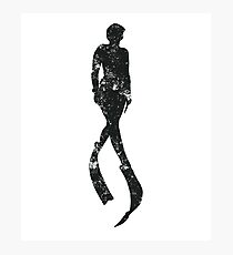 Freediver Freediving Underwater Photographic Print