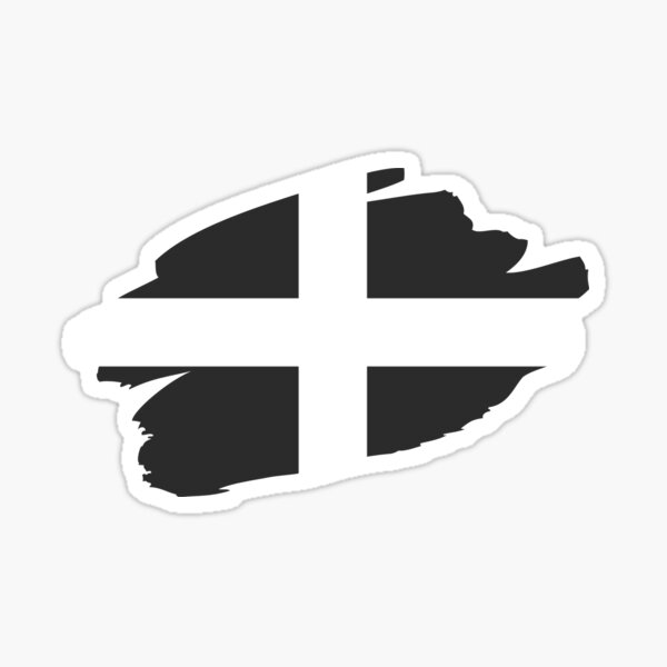 "Cornish flag brush stroke" Sticker for Sale by CornishPanda Redbubble