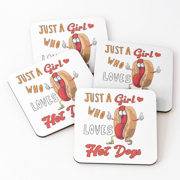 Item preview, Just A Girl Who Loves Hot dogs, Hot Dog Girl Foodie, Kitchen, Foods, Funny T-shirt designed and sold by FARESS-GENTLE.