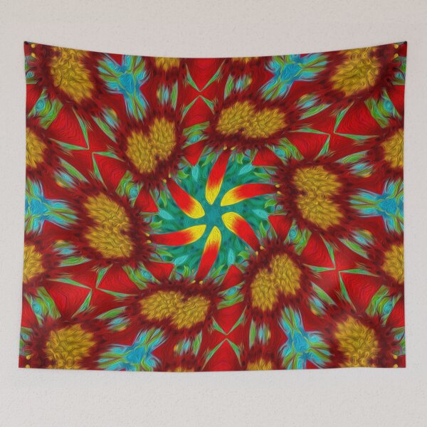 Item preview, Red sunflower pattern designed and sold by Patternflower.