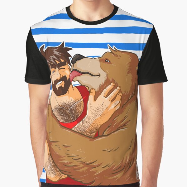 BEAR KISS - SAILOR STRIPES Graphic T-Shirt