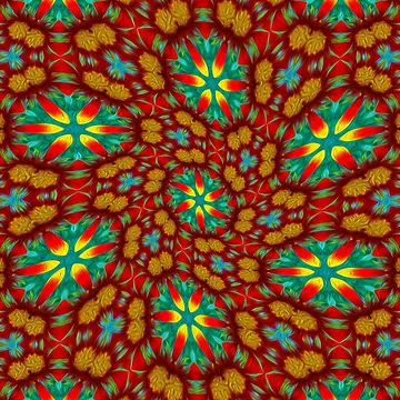 Artwork thumbnail, Red sunflower pattern by Patternflower