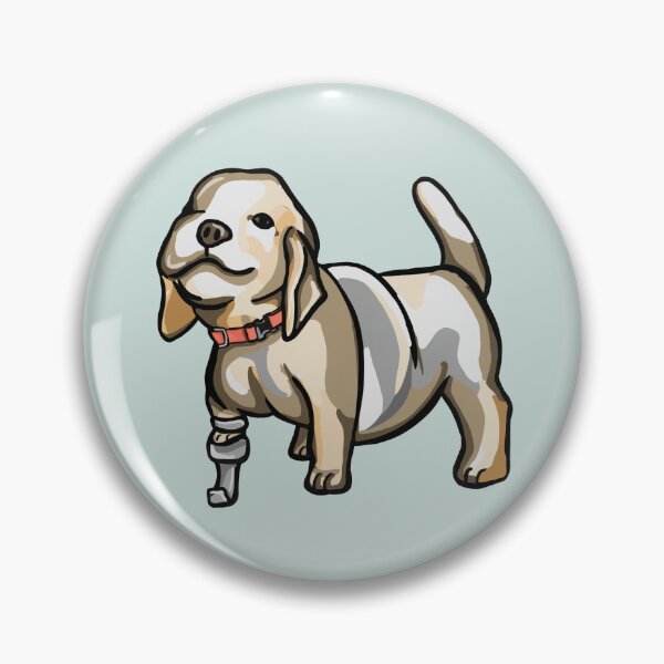 Item preview, Puppy with Limb Differences and Prosthetic (Pink Collar) designed and sold by InclusiveDinos.