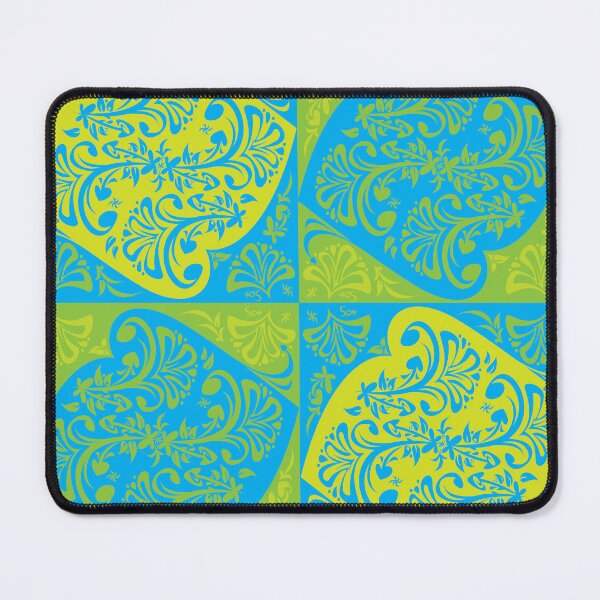 Item preview, Floral Motif 5 - blue yellow designed and sold by 40degreesSouth.