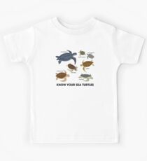 Camiseta para niños Conozca a sus tortugas marinas