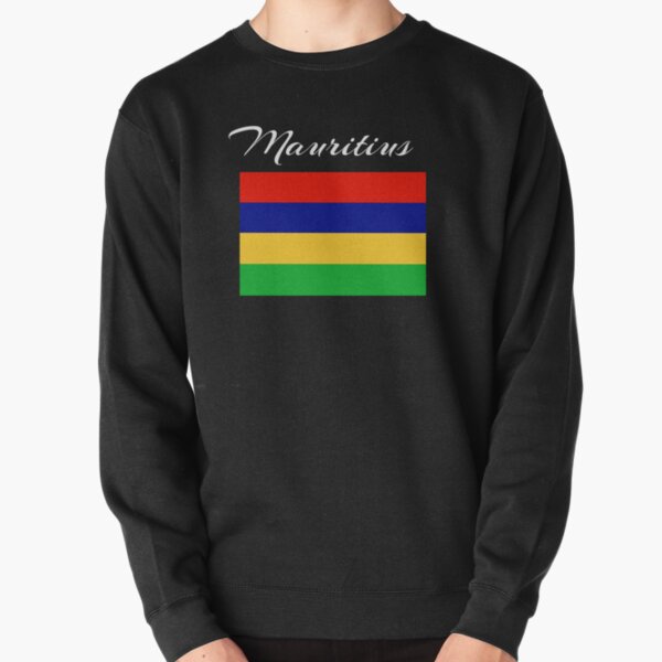 Mauritius Flag With Name Pullover Sweatshirt