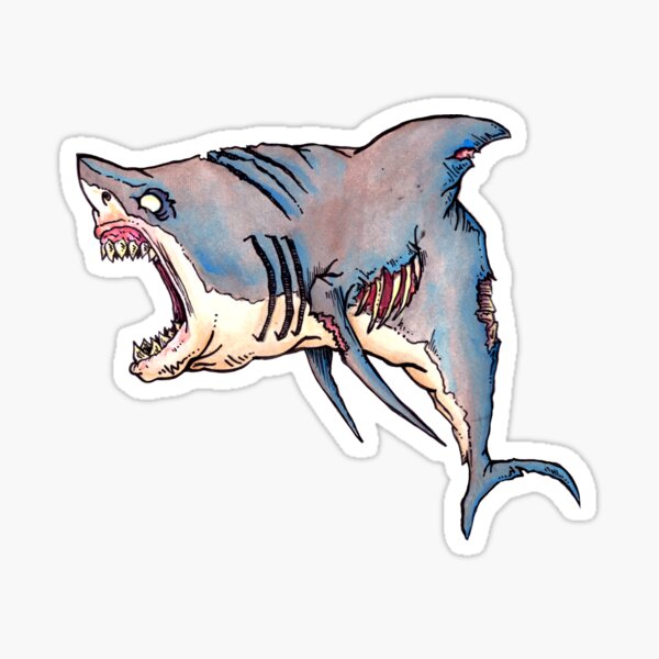 Item preview, Zombie Great White designed and sold by ReefCreeP.