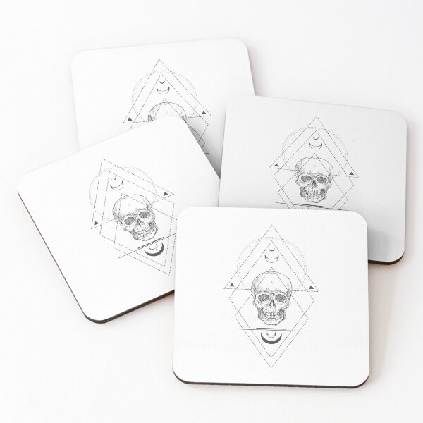 Item preview, Moon Phases Skull Sacred Geometry designed and sold by printheavenart.