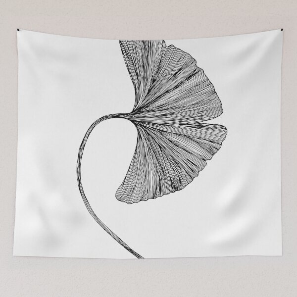 Item preview, Gingko Leaf B&W designed and sold by amylewisartist.