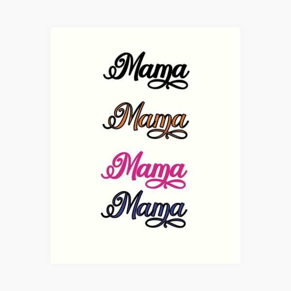 Hot Mama Red Handlettered Script Font Text Gifts for Mom White