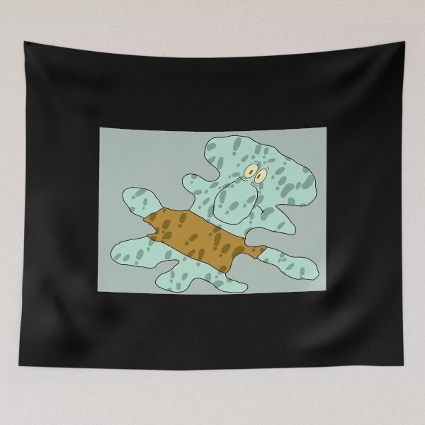 Item preview, Flattened Squidward - Spongebob Squarepants Poster designed and sold by kiszkalabr.