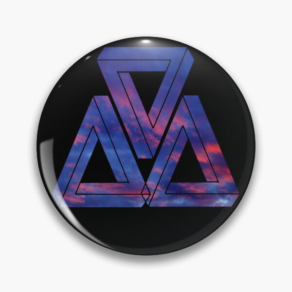 Item preview, Dark Red Blue Triple Triangle Me Impressed designed and sold by createVisions.