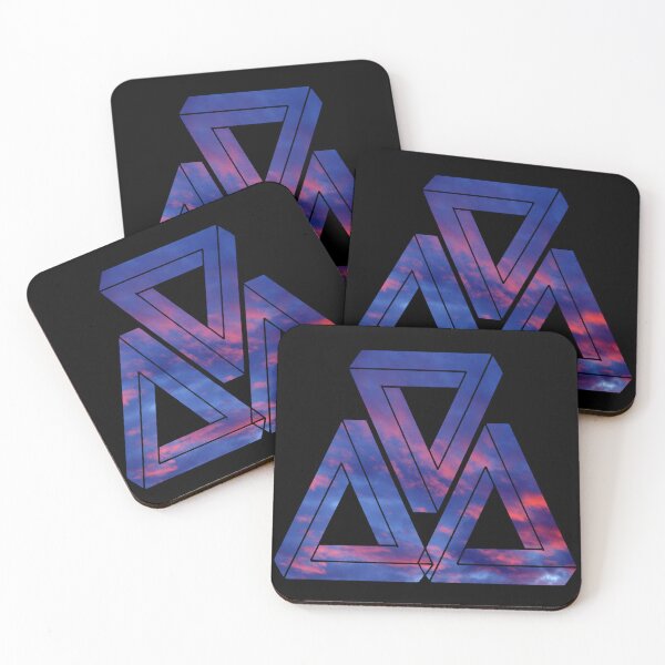 Item preview, Dark Red Blue Triple Triangle Me Impressed designed and sold by createVisions.