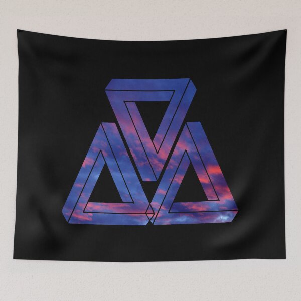 Item preview, Dark Red Blue Triple Triangle Me Impressed designed and sold by createVisions.