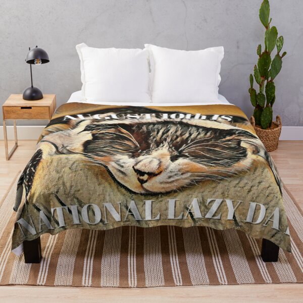 Item preview, Sleeping Cat National Lazy Day designed and sold by McThingummy.