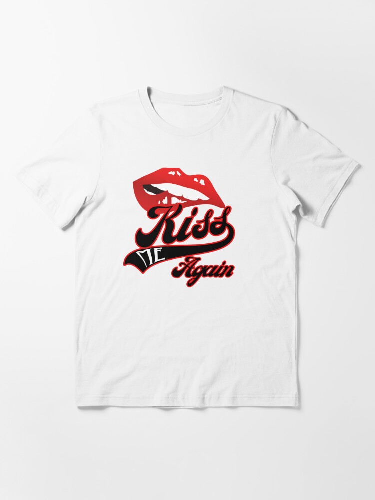 Kiss Me Again Sexy Lip Redline Swoosh Graphic. Sticker for Sale by  Subhakorn