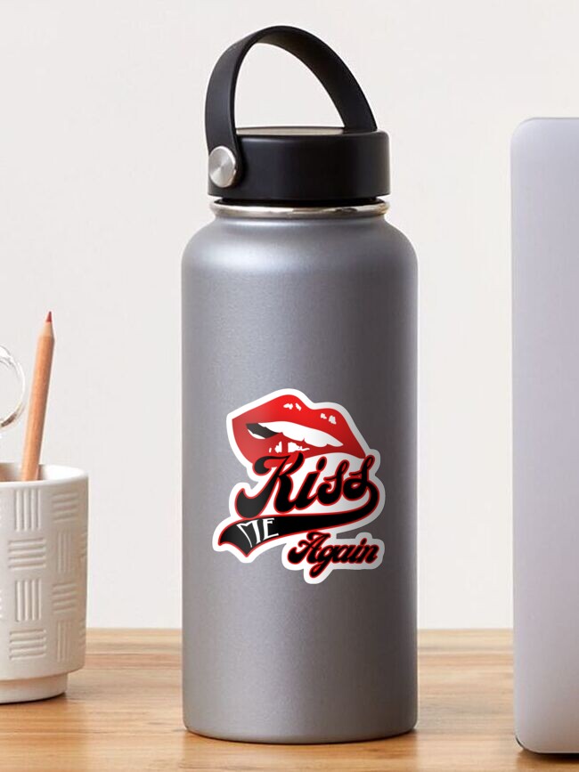 Kiss Me Again Sexy Lip Redline Swoosh Graphic. Sticker for Sale by  Subhakorn