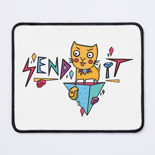 Item preview, Send It Bouldering Climbing Cat for Climbers  designed and sold by maikamess.