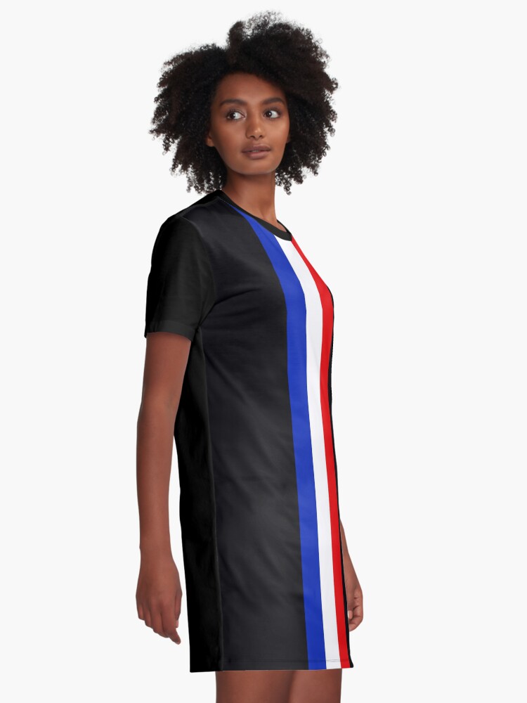 red white and blue t shirt dress