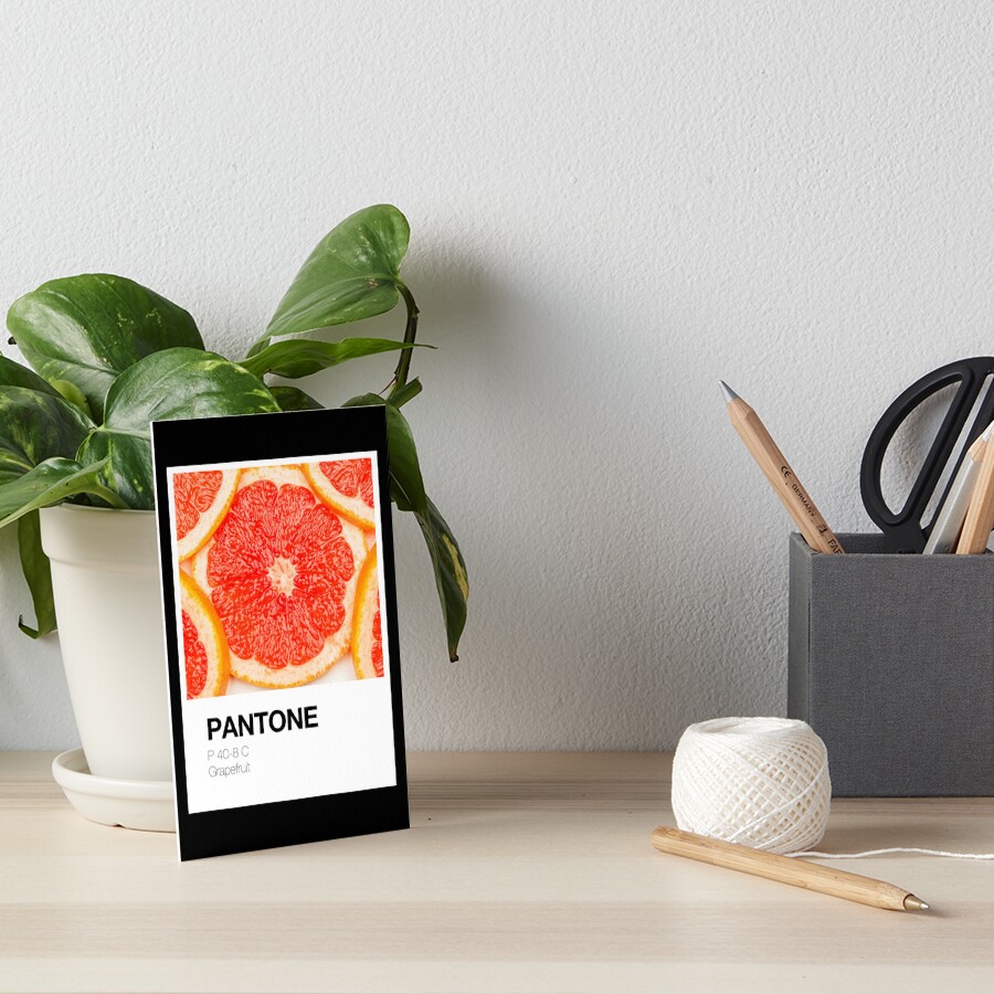 "Pantone color swatch red grapefruit" Art Board Print for Sale by