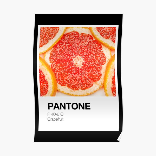 "Pantone color swatch red grapefruit" Poster for Sale by PrintsyGal