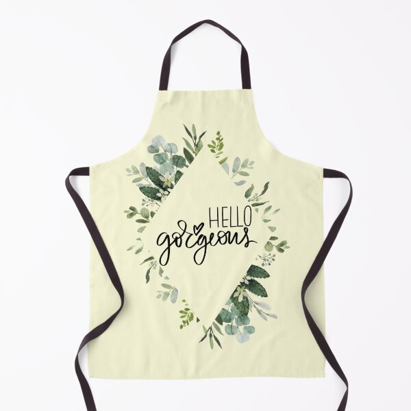 Item preview, Hello Gorgeous Inspirational Quote | Floral Flower Leaves Diamond Border: designed and sold by LifeAndWonder.