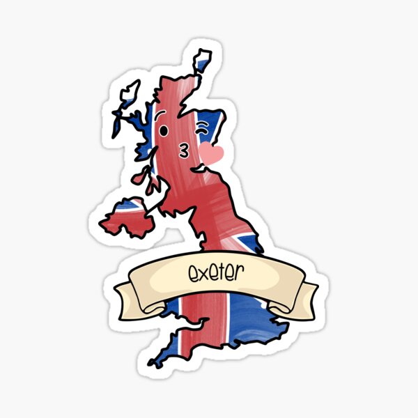 "Exeter" Sticker for Sale by WordsMaps Redbubble