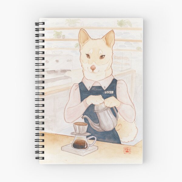 Item preview, Barista Shiba Sakurako designed and sold by A Miyako M Illustrations.