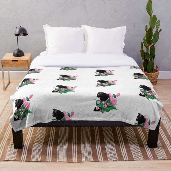 Item preview, Gato negro en flor de cerezo designed and sold by DejaReve.