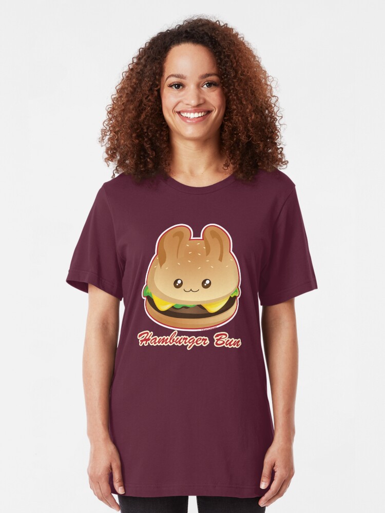 Alternate view of Punny Buns: Cute Hamburger Bunny Slim Fit T-Shirt