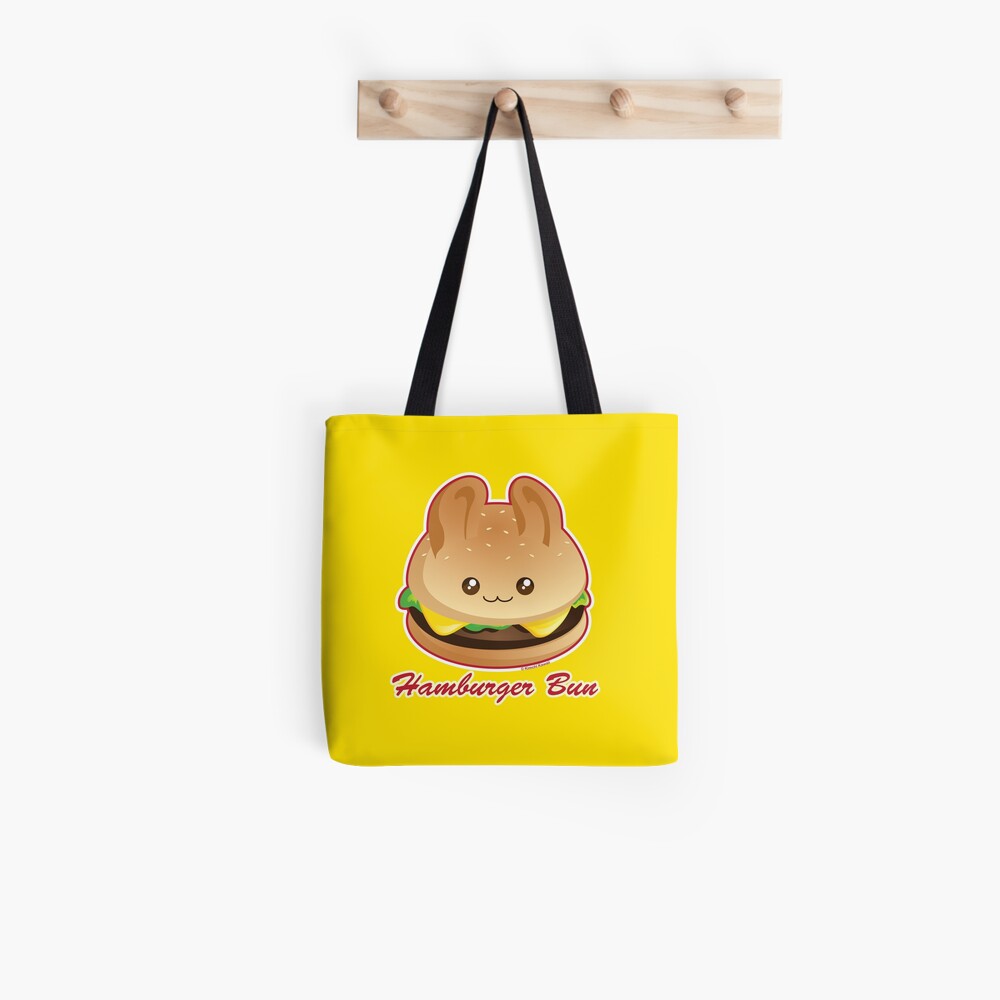 Punny Buns: Cute Hamburger Bunny Tote Bag