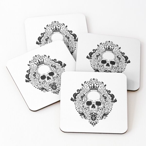 Item preview, Royal Skull Floral Composition Occult Art designed and sold by printheavenart.